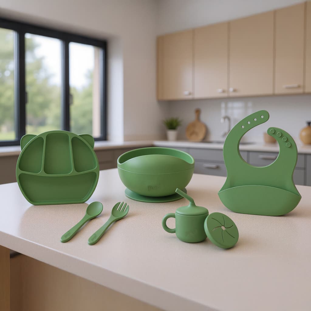 KIT PAPINHA 7 PÇS 100% SILICONE! SUPER PRÁTICO, DIFERENCIADO E PERFEITO PARA O DIA A DIA!