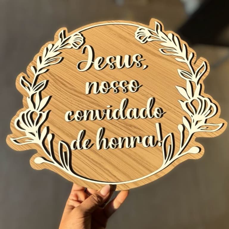 Placa Para Casamento Em Mdf 3mm 37x38 cm