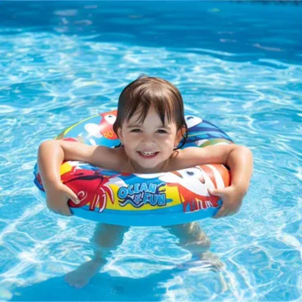Boia 50 cm infantil criança para nadar piscina mar praia flutuador inflavel circular verao calor segurança criança