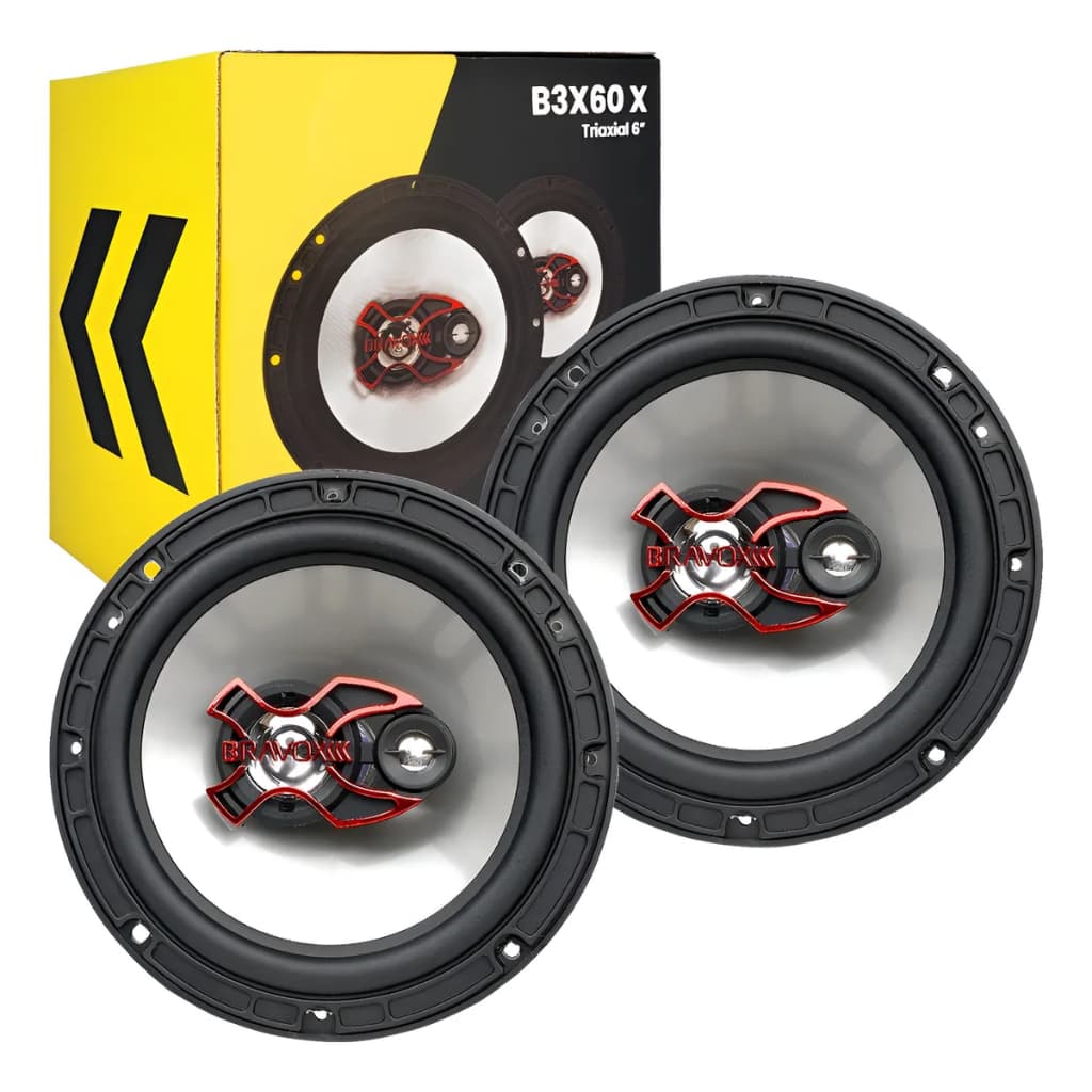 Par Alto Falante Bravox 6 Polegadas B3x60x Triaxial 200w Para Carros Picapes Suvs 2 Falantes
