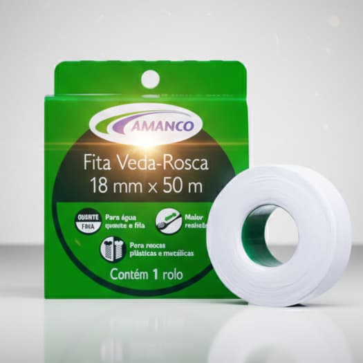Fita Veda Rosca Amanco/Wavin 18mm x 50 m