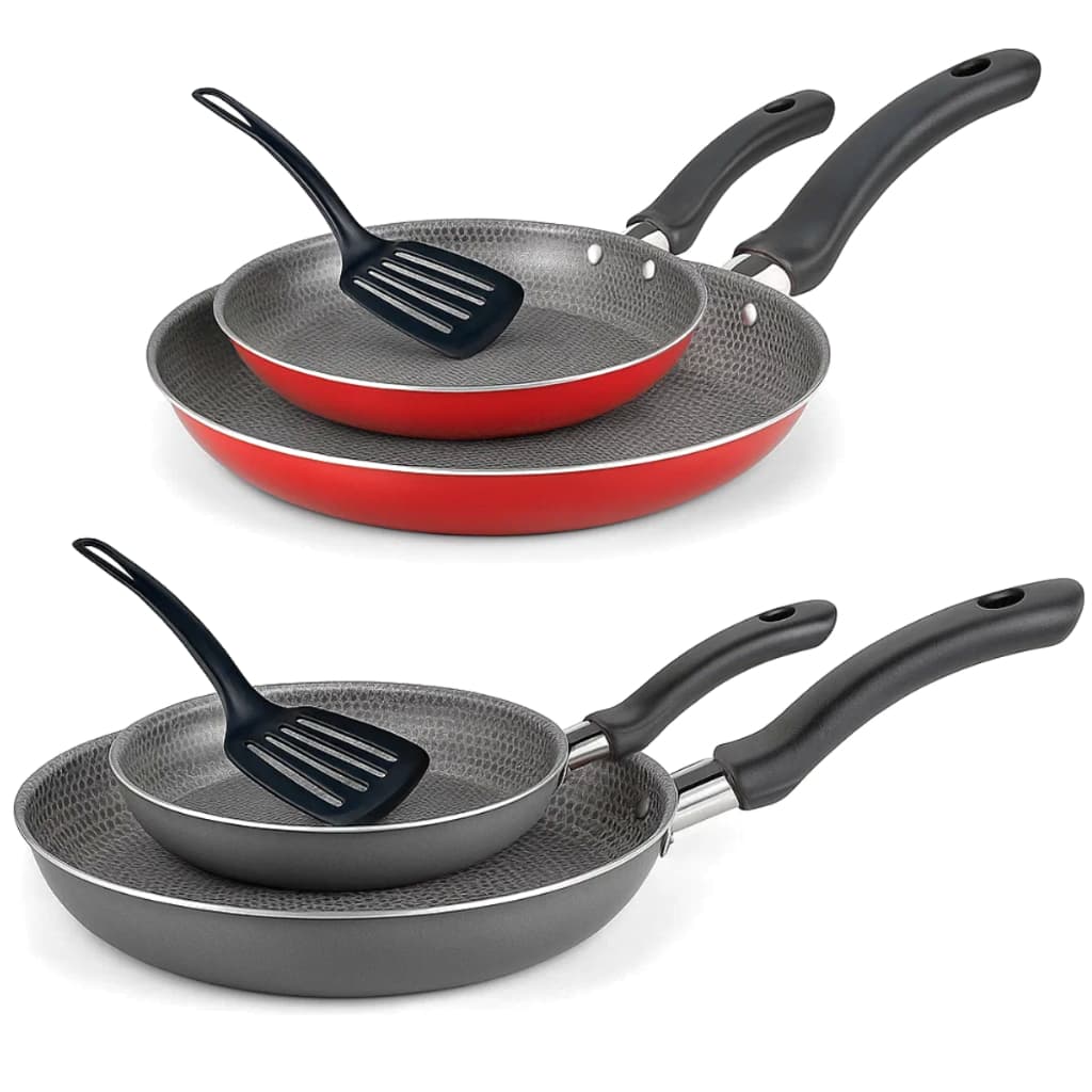 Kit 2 Frigideiras Teflon Francesa 22 e 18 Cm Com Espatula
