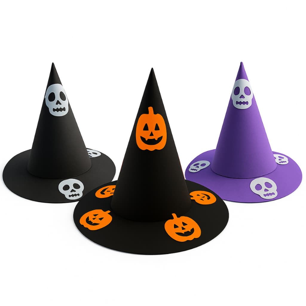 Chapéu de Bruxa Halloween Festa Fantasia Em EVA