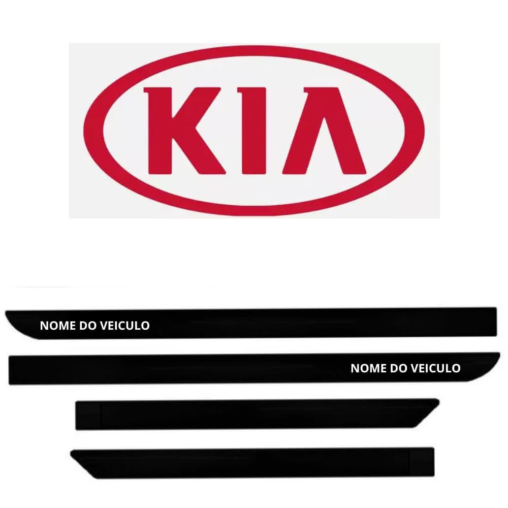 Friso borrachão carros Kia com nome do veiculo