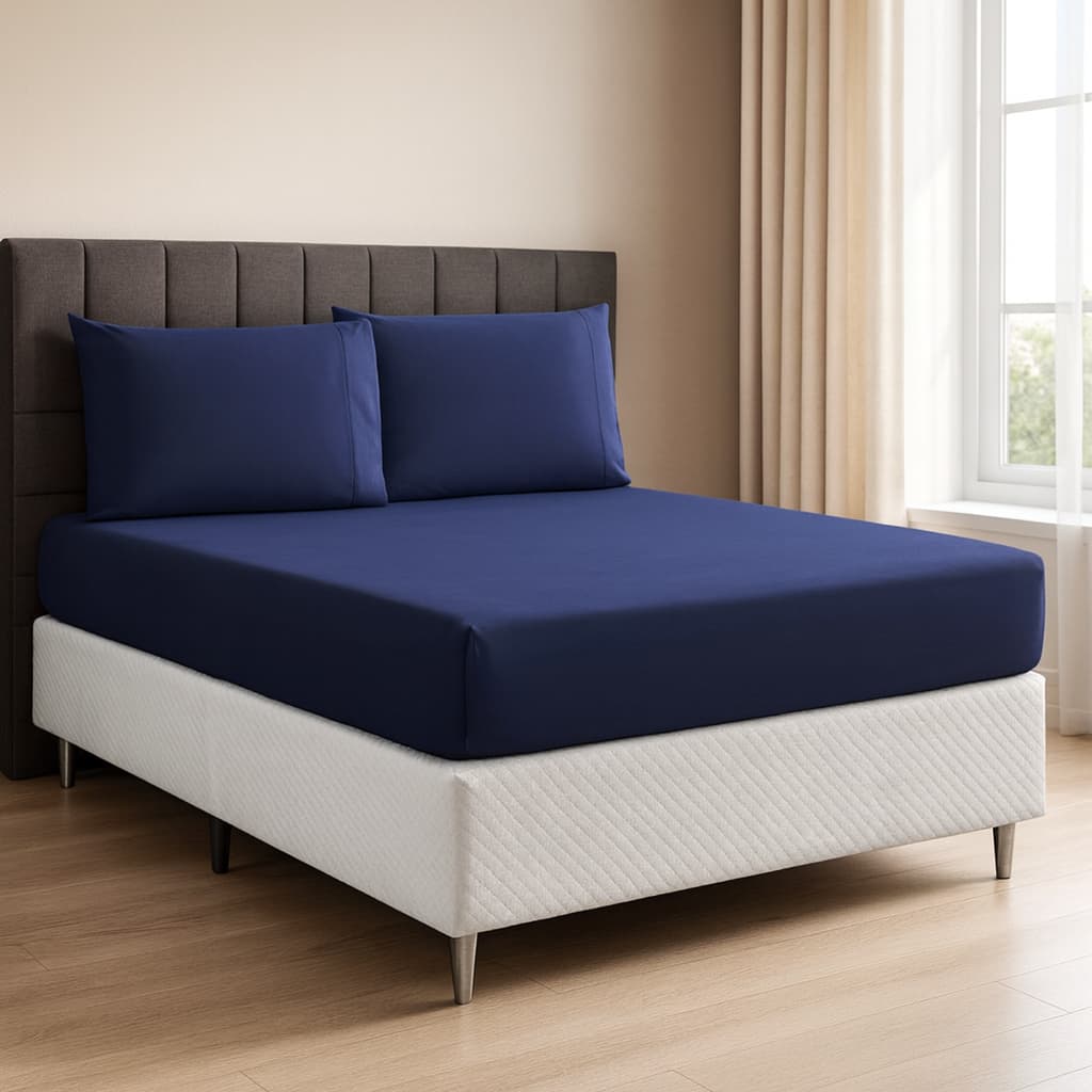 Jogo de lençol cama viuva box 3 peças 400 fios com elástico