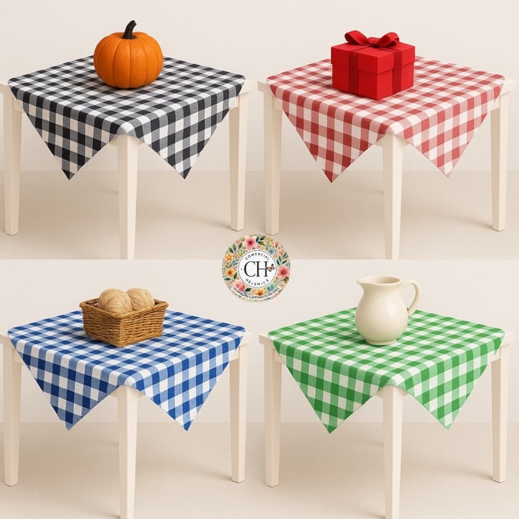 Toalha de Mesa Xadrez em TNT com 6 á 16 toalhas Ideal para Sua Festa Decoração Casamento