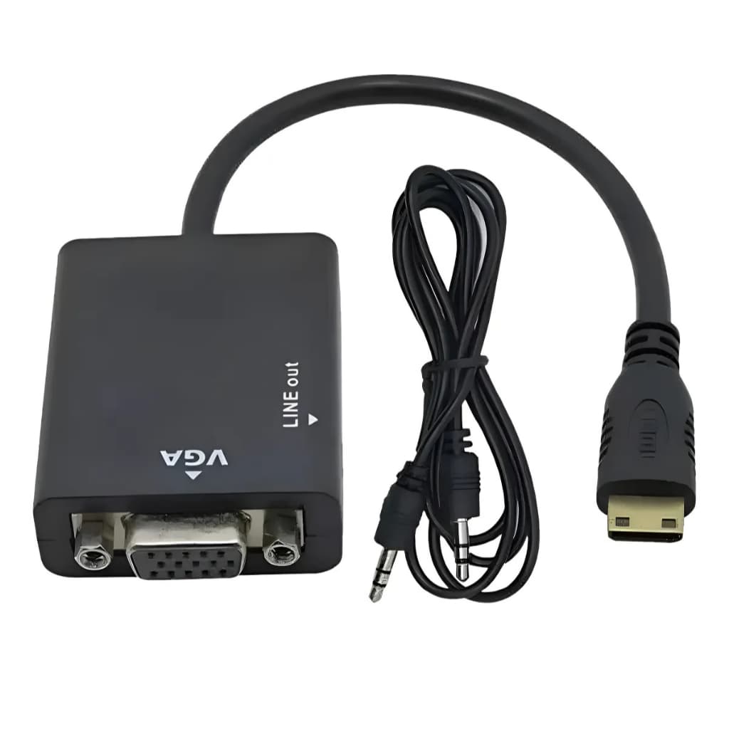 Conversor mini hdmi para vga femea