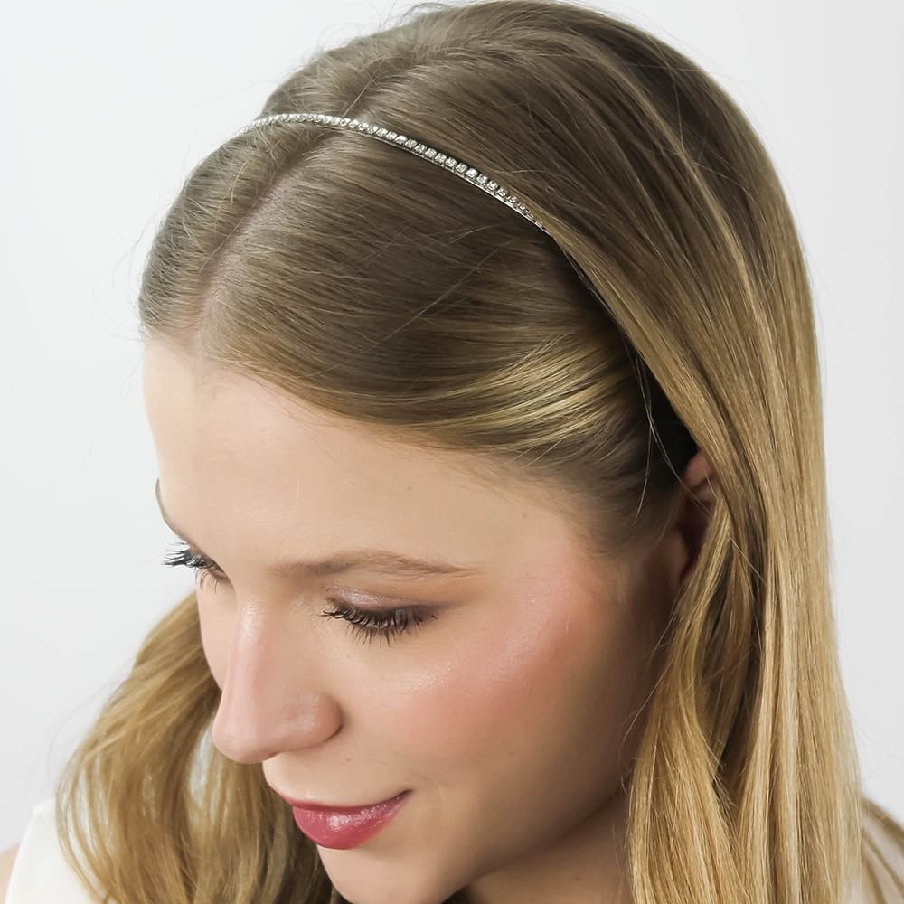 Tiara Strass Luxo Para Cabelo Adulto Arquinho Arco