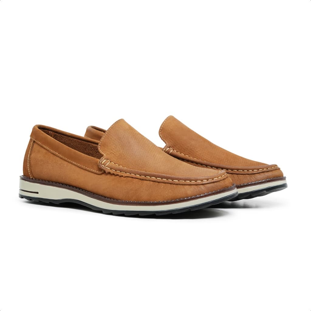 Mocassim Masculino Dockside Couro Legítimo Nobuck Lançamento Exclusivo Improvizzo