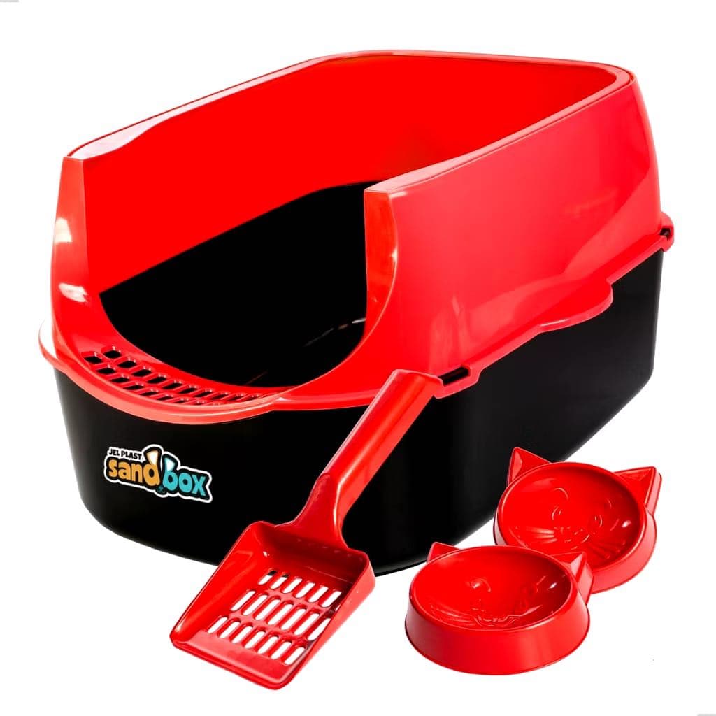 Caixa de Areia Gato Extra Grande Furba SandBox Kit Higiênico Banheiro  Bandeja