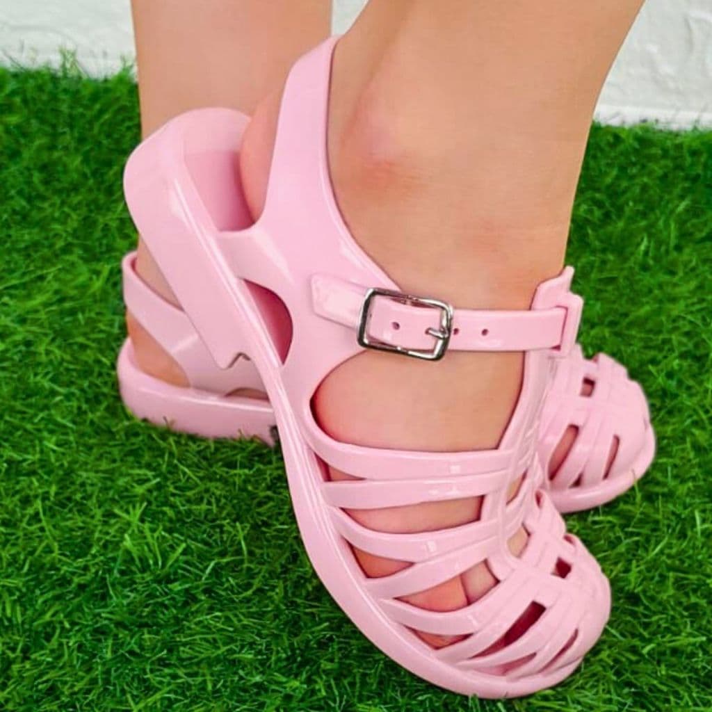 Sandália Infantil Feminina Percatinha Menina Tratorada Glitter Rosa Escolar Blogueira