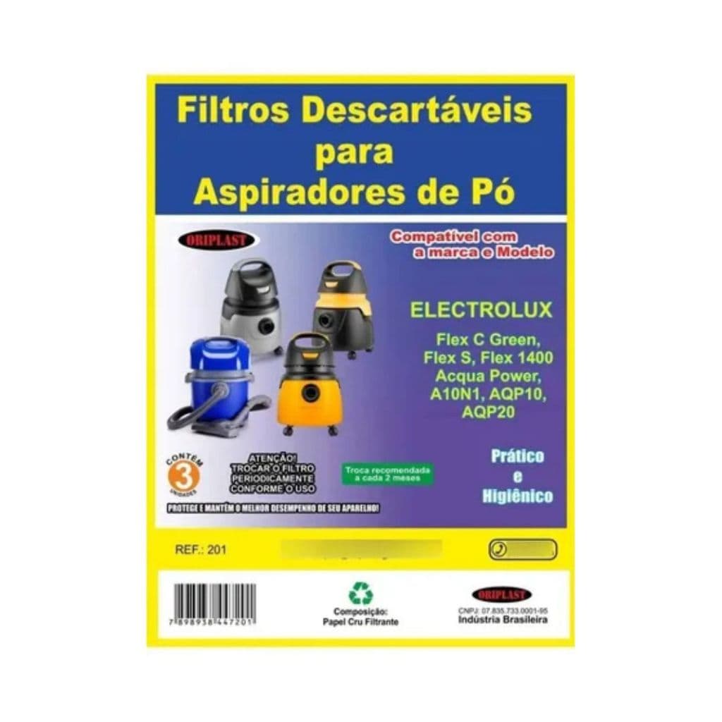 Saco Aspirador Electrolux Acqua power, hidrolux Flex C, Green,flex S,a10n1 Paralelo