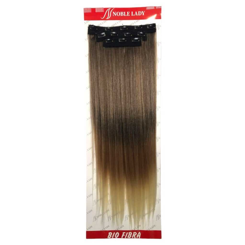 Cabelo Noble Lady Modelo Alice Com Telas Tic Tac Liso Bio Fibra 220g Aceita Até 180 Graus+Presilhas