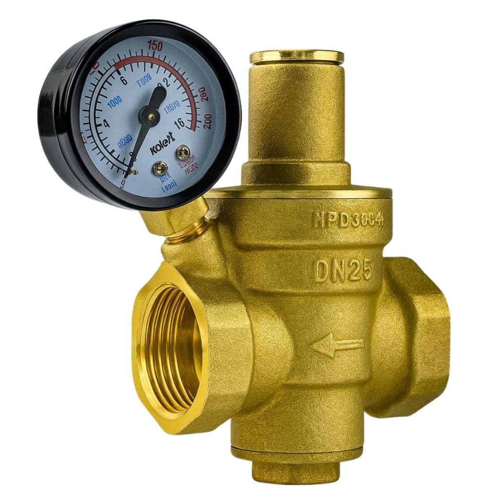 VALVULA REDUTORA  PRESSAO LATAO P/ AGUA COM MANOMETRO 16 BAR DN 3" POL 76MM - VRP TK- 905
