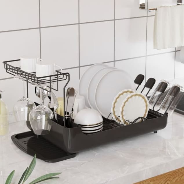 Escorredor De Louça Cozinha Pratos e Talheres Metal E Plastico