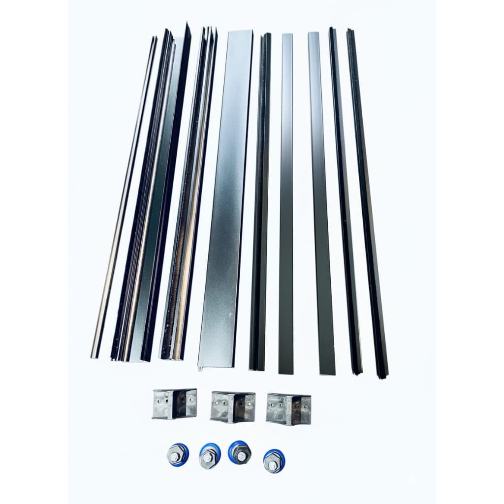 Kit Alumínio de Janela 1,20m x 1,00m 8mm 4 Folhas preto/ Branco/ Fosco