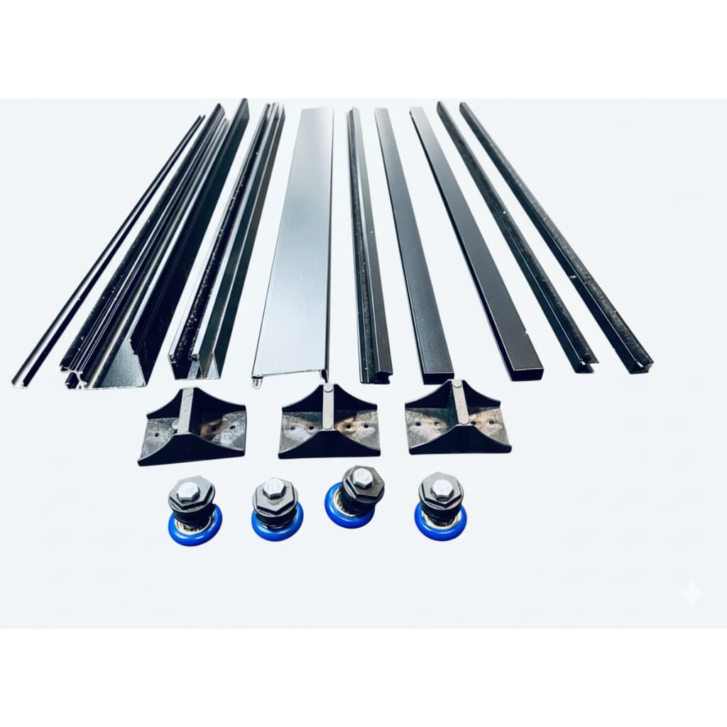Kit Alumínio Janela 4 Folhas 1,20m x 1,00m 8mm Engenharia Preto/Branco/Fosco/Bronze
