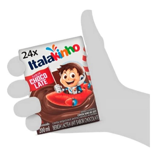 Bebida Láctea Italakinho Chocolate 200ml Kit 24 Unidades