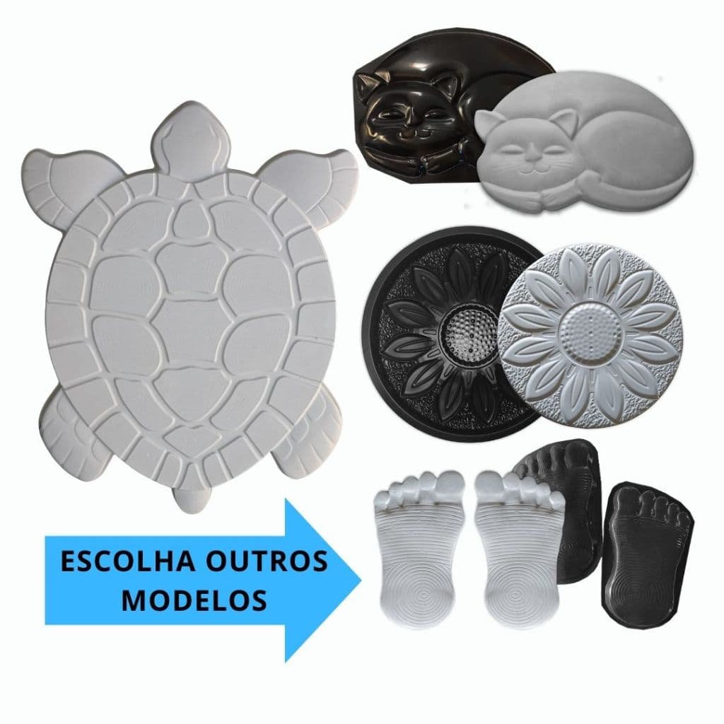 Forma Para Pisante Formato Tartaruga Jardim Cimentício