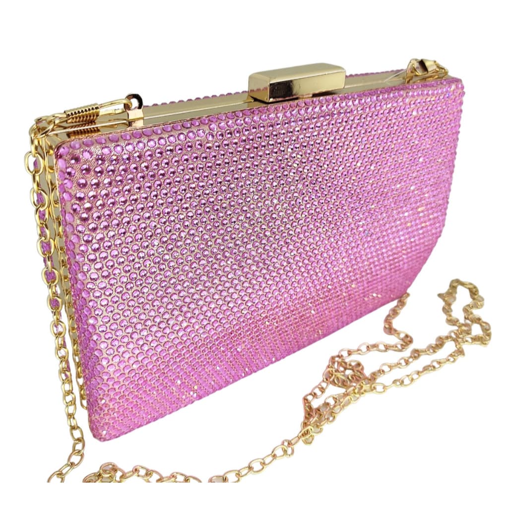 Bolsa feminina clutch brilho pedraria strass festa premium