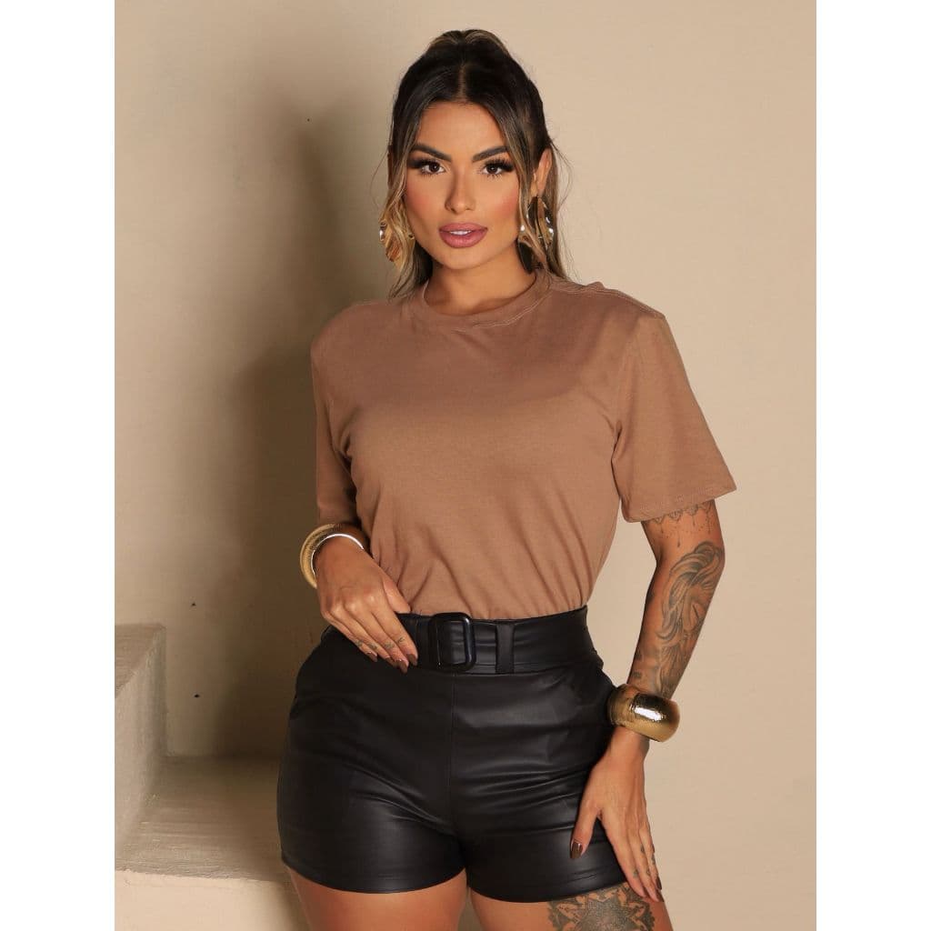 BLUSA BASICA CIDA MODA CASUAL TENDENCIA VERÃO E PRIMAVERA LANÇAMENTO 2025