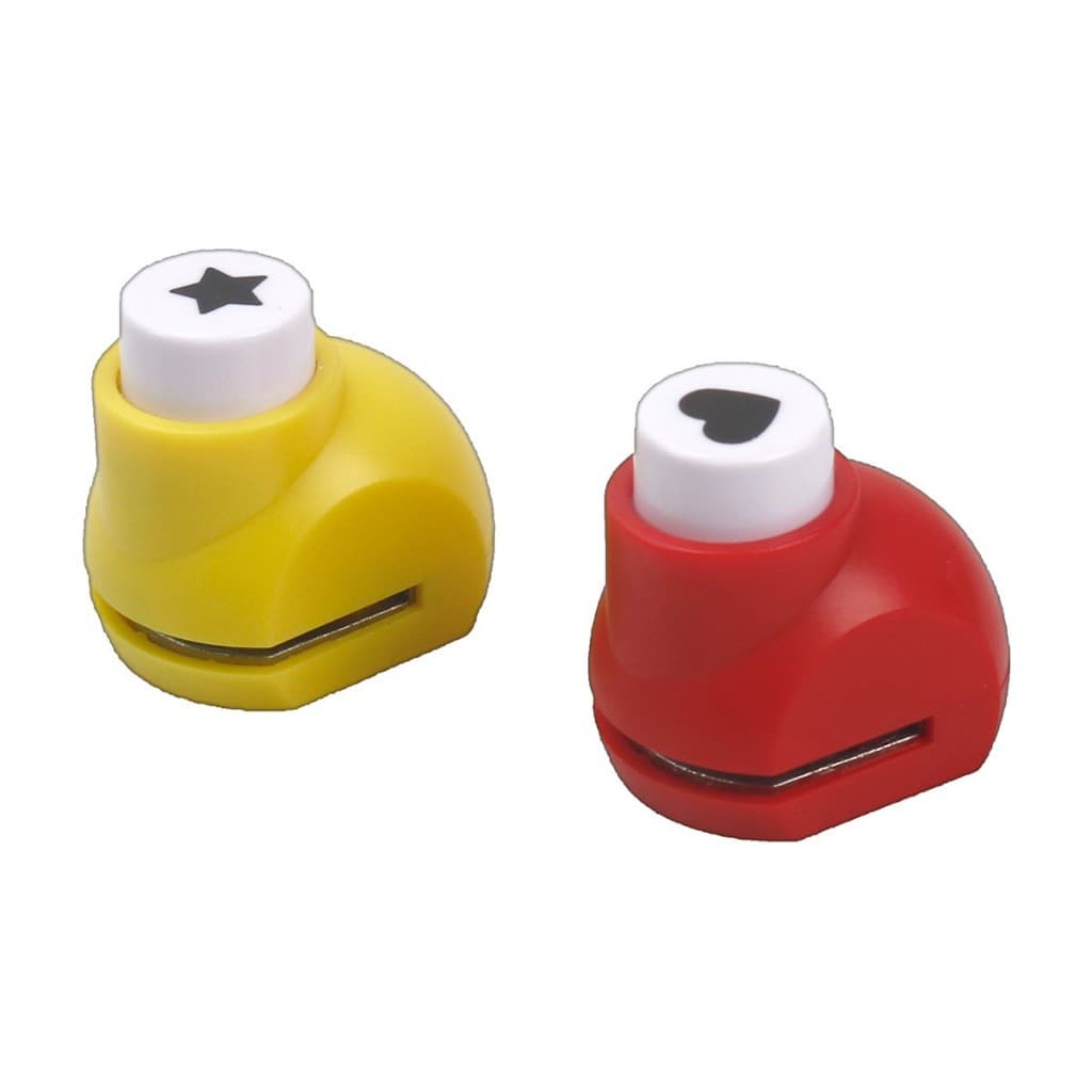 Kit com 2 Furadores Decorativos 16mm -  Perfurador Coração e Estrela Tilibra