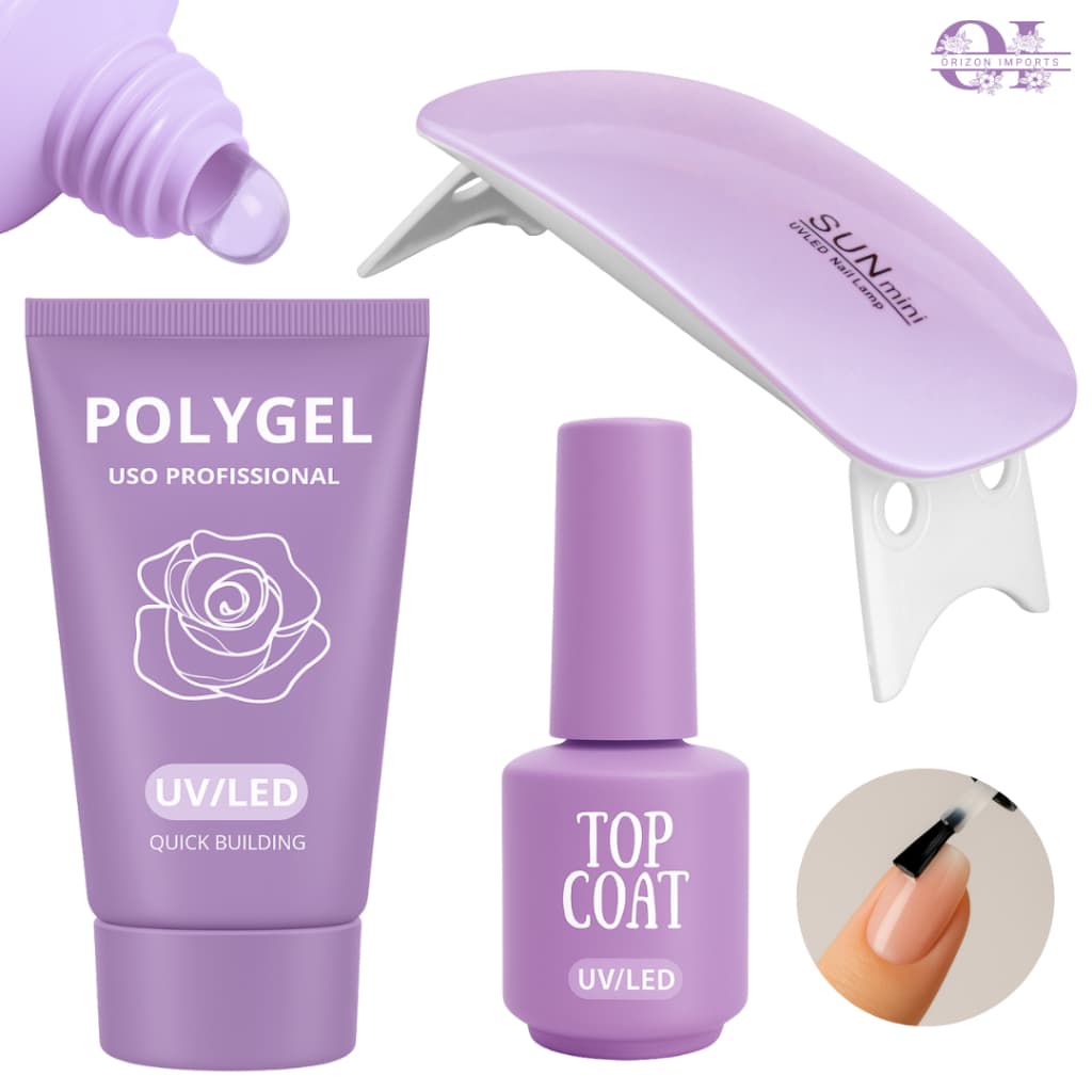 KIT POLYGEL MINI CABINE LED UB + TOP COAT