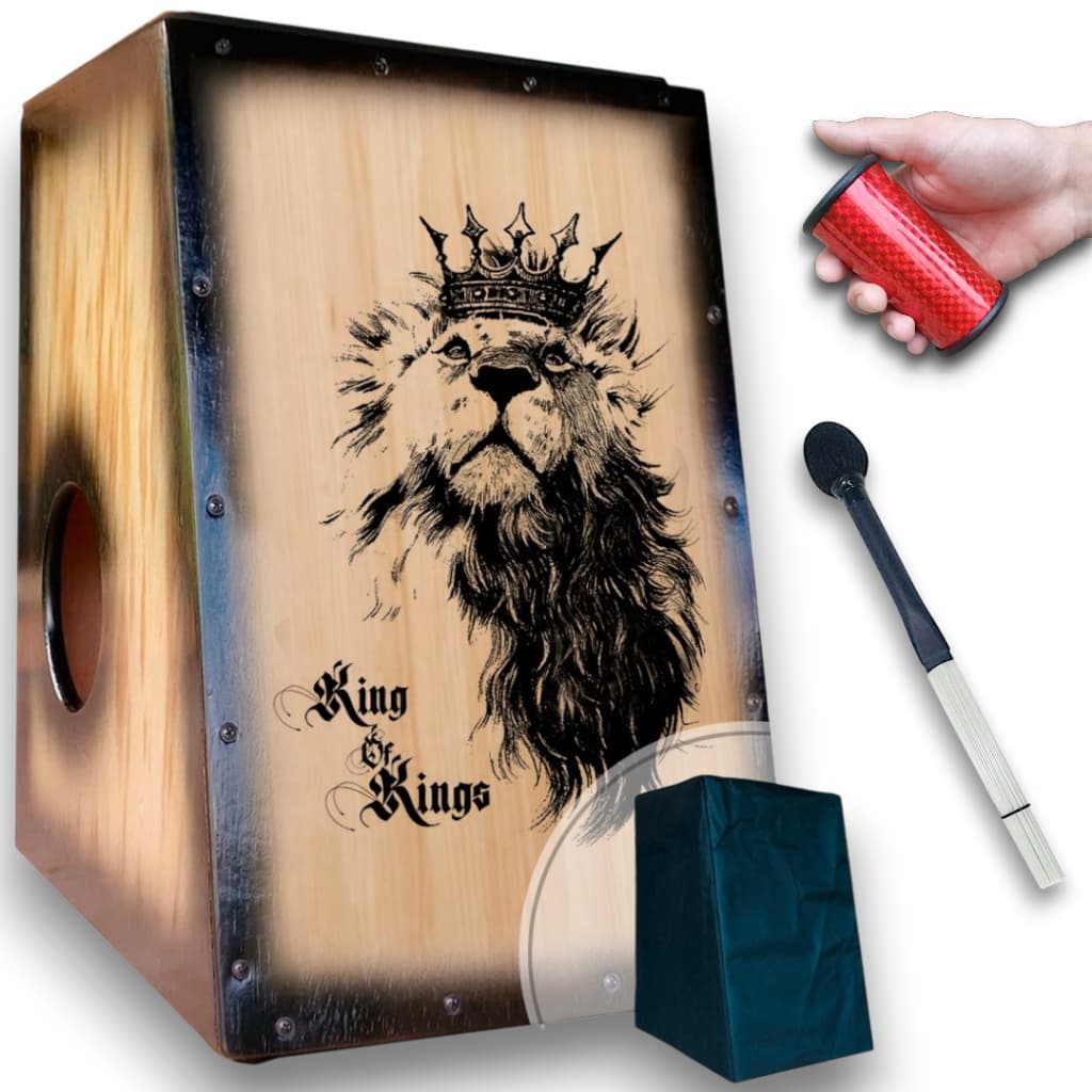 Cajón/carron Elétrico Leão King Of Kings + Sleep + Vassourinha