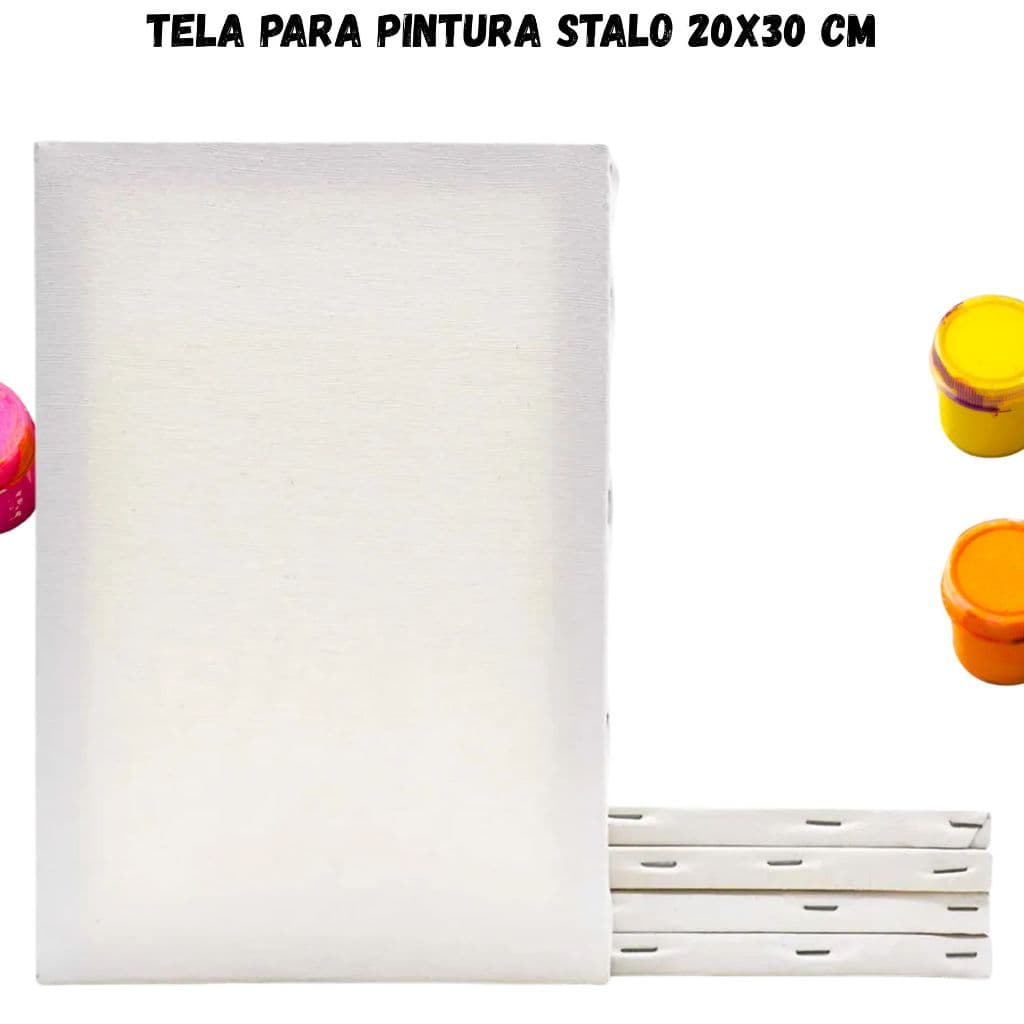 TELA ARTÍSTICA STALO 20X30CM ALGODÃO 280G CHASSI DE PINUS PINTURA ÓLEO ACRÍLICA GUACHE