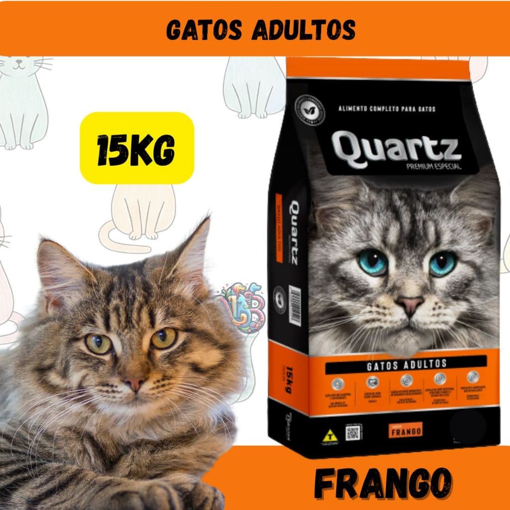 Quartz Ração Premium Especial Gatos Adultos Frango 15Kg