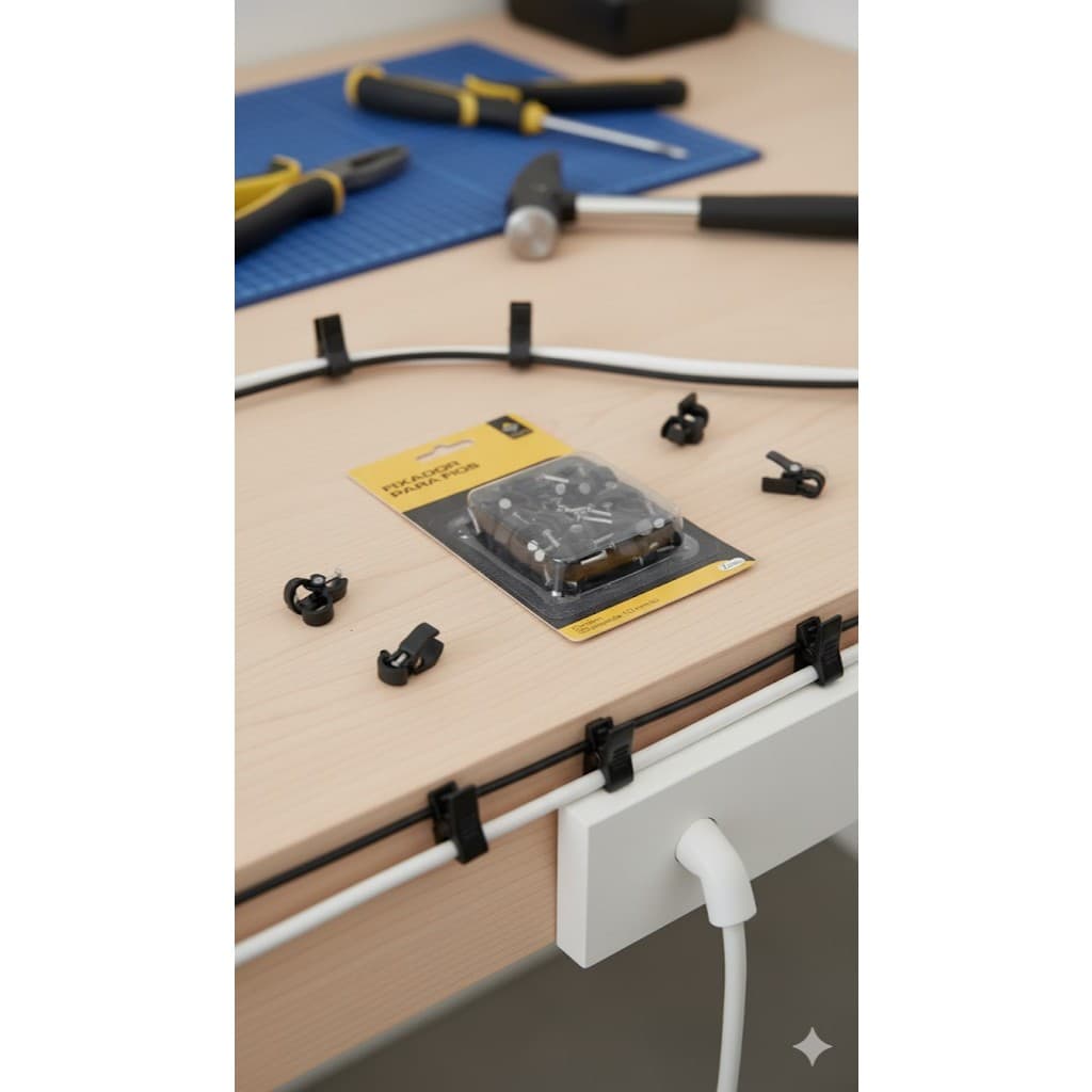 Fixador para Fios 10mm House Tools (50 Peças) | Organização e Segurança para Cabo
