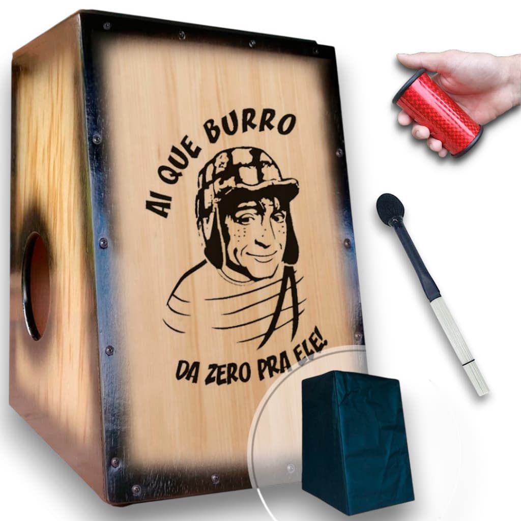 Cajón/carron Elétrico Chaves Ai Que Burro + Sleep + Vassourinha