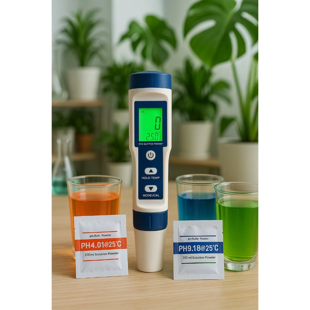 Medidor Salinidade PH PPM EC Temperatura Phmetro condutivimetro Cultivo Grow