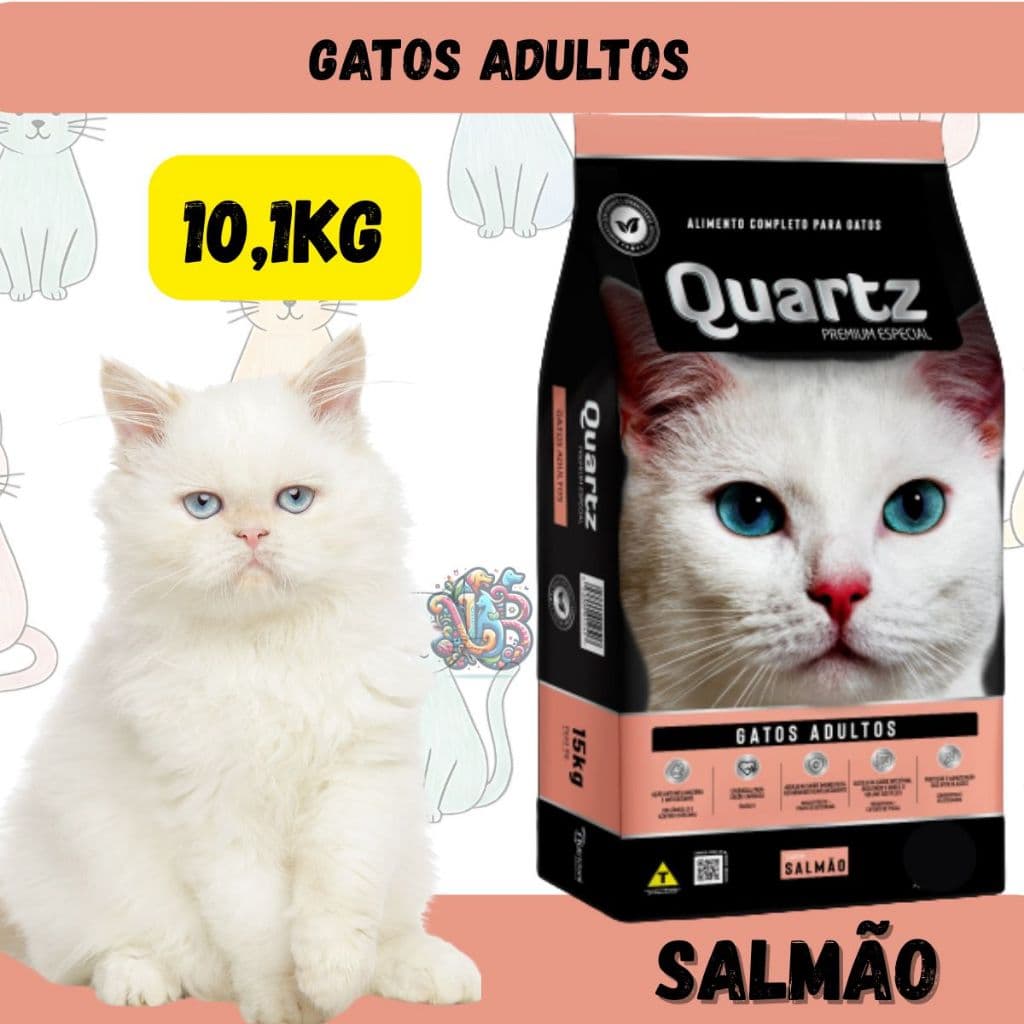 Quartz Ração Premium Especial Gatos Adultos Salmão 10,1kg
