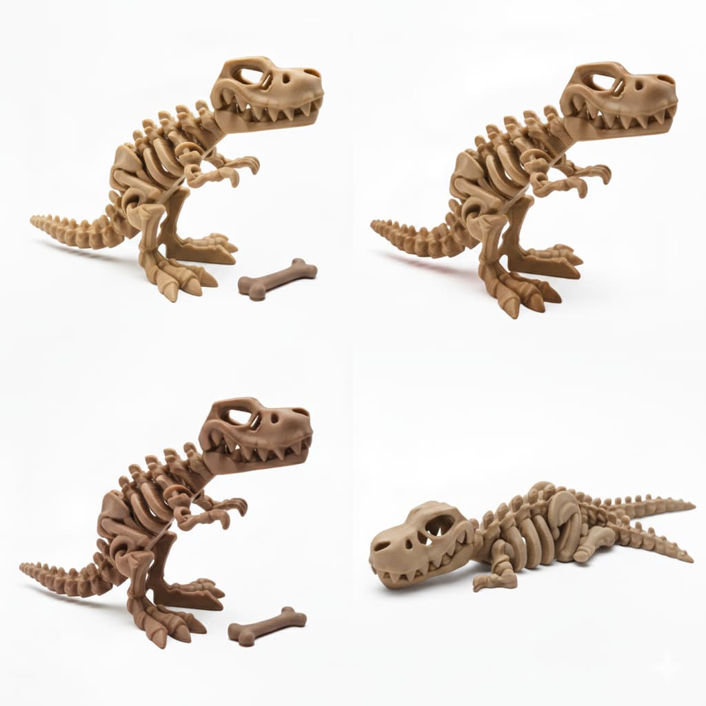 tiranossauro rex t-rex esqueleto articulado dinossauro brinquedo