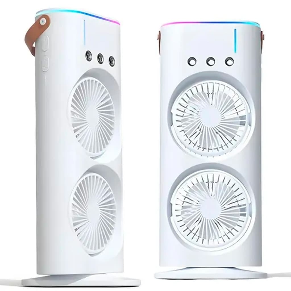Refrigerador De Ar Mini Ventilador Umidificador Luz Led NOVEVE yy-789