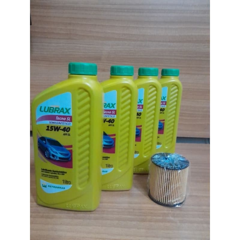 kit óleo lubrax 15w40 e filtro de óleo ecológico  kit universal para vários modelos que usam filtro ecológico