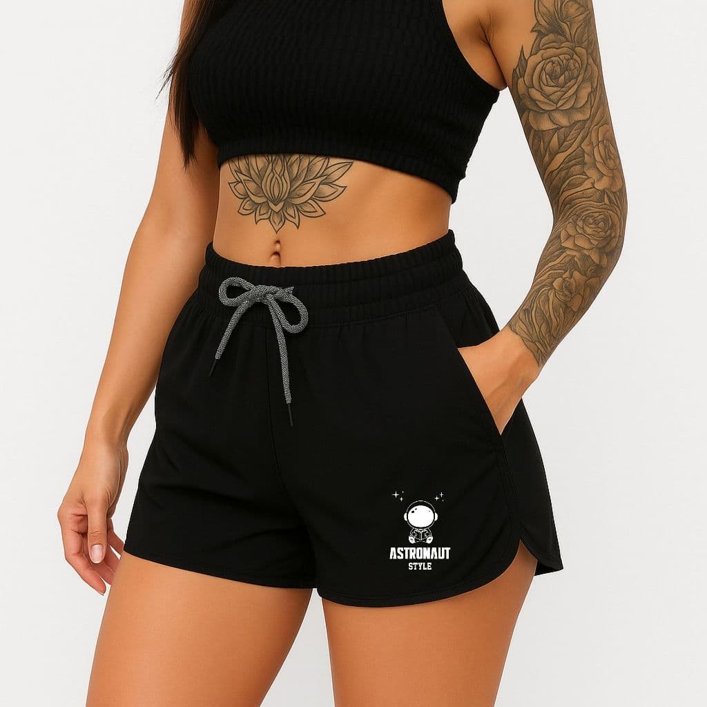 Short Feminino Tactel Confortável para Academia, Corrida, Praia, Lazer e Treino Fitness P ao GG