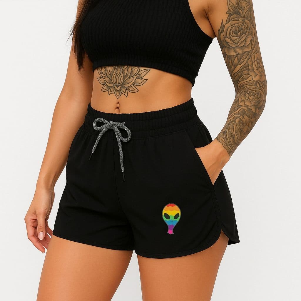 Short Feminino Tactel Com Elastano Saída De Praia Piscina Academia Estampadas