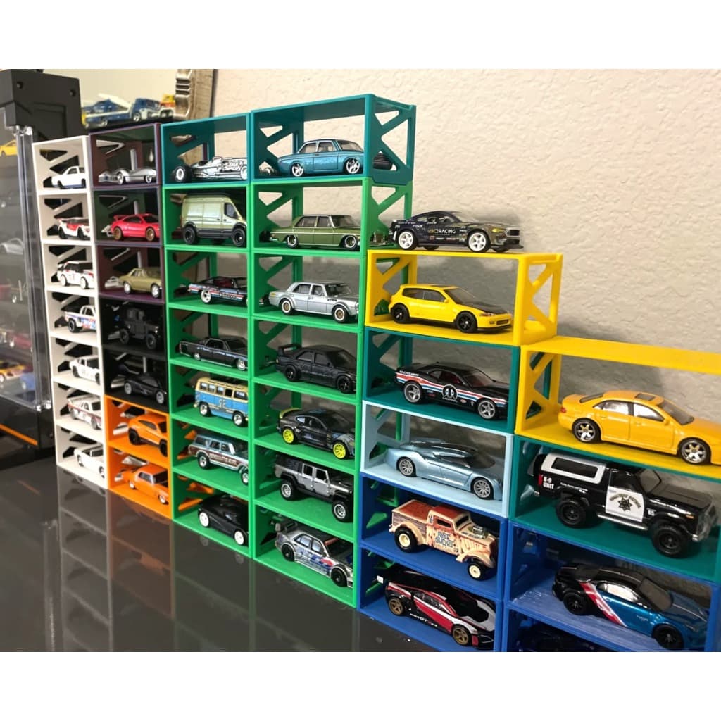 Display Expositor Hot Wheels Suporte Caixa Empilhável Garagem Carrinho Gearhead Miniaturas Para Carrinhos 1:64