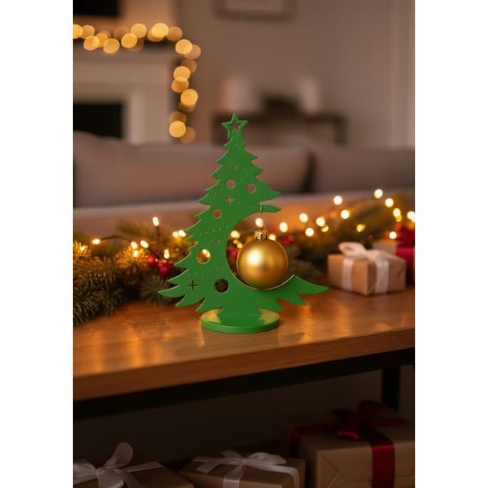 Árvore de Natal Decorativa 22cm – Enfeite Natalino de Mesa Moderno 3D para Sala, Quarto e Escritório