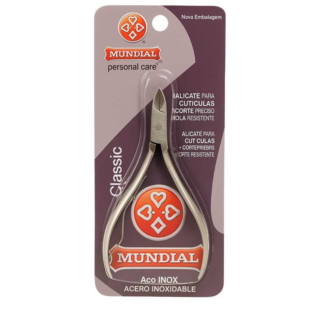 Alicate de Unha Cuticula Afiado Inox Mundial Personal Care Classic Corte Preciso