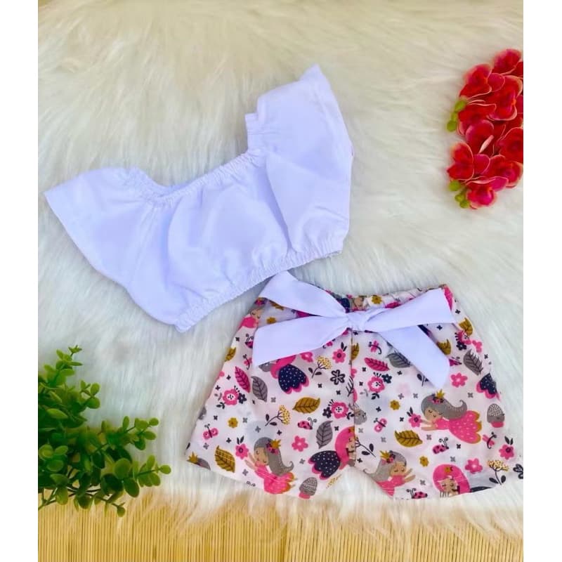 Conjunto Ciganinha para Bebê de Blusa e Shortinho
