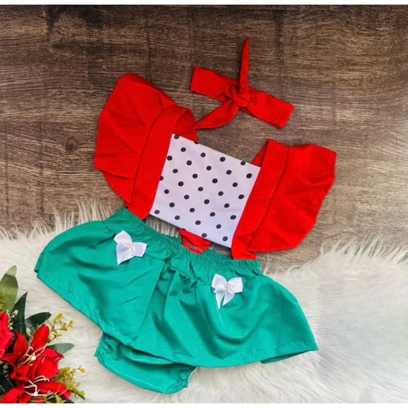 Romper Mesversario Bebe Menina fantasia