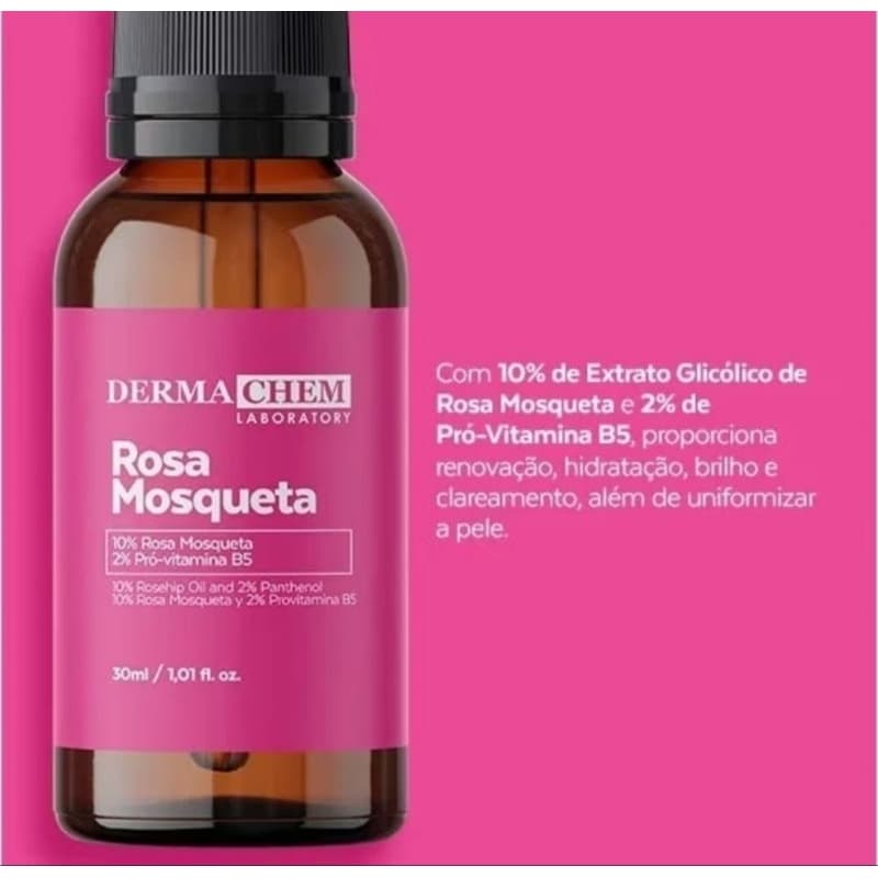 Sérum Facial Clareador de Rosa Mosqueta 30ml Dermachem