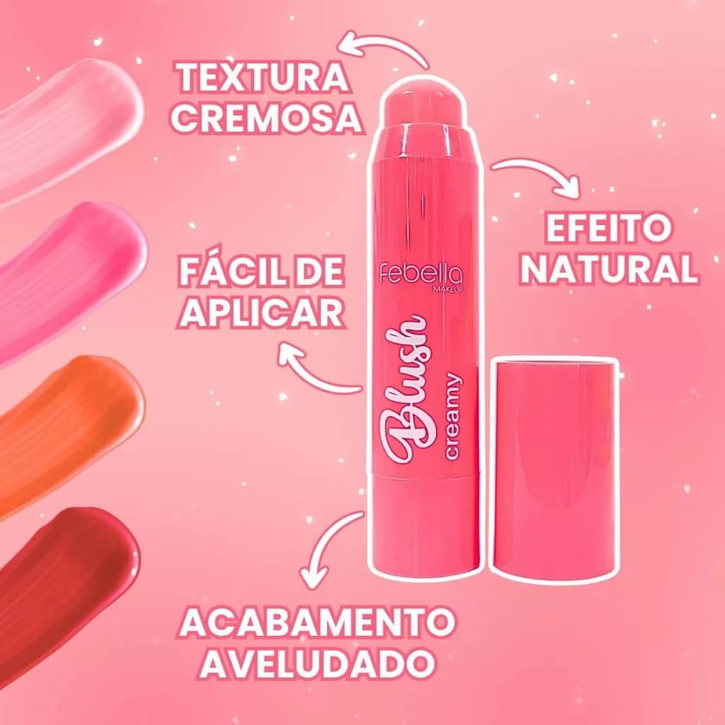 Blush Bastão Stick Febella Creamy