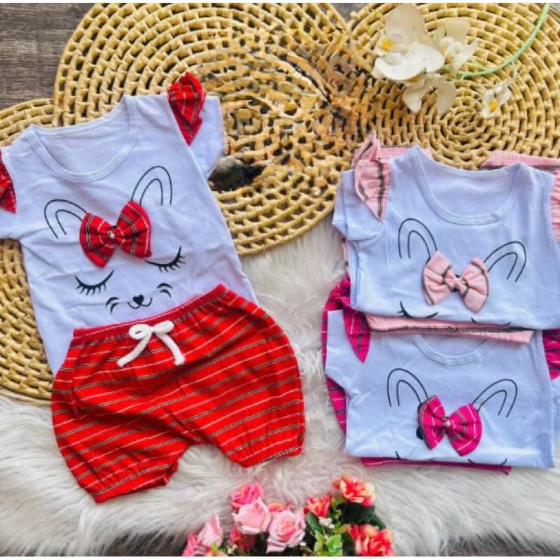 Conjunto Gatinha Camisa/ Shorts