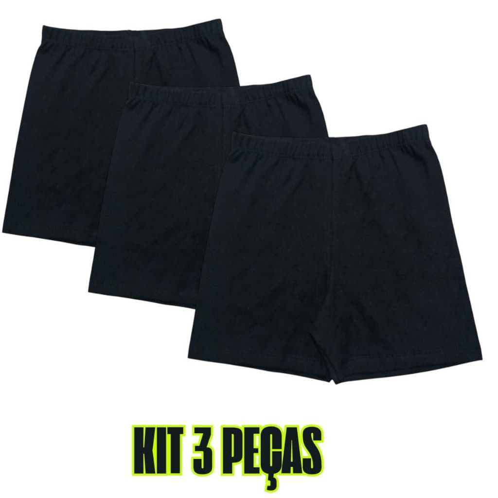 Shorts Infantil Curto em Cotton Menina | 2 a 12 Anos –Ideal para usar em baixo de Vestidos e Saias
