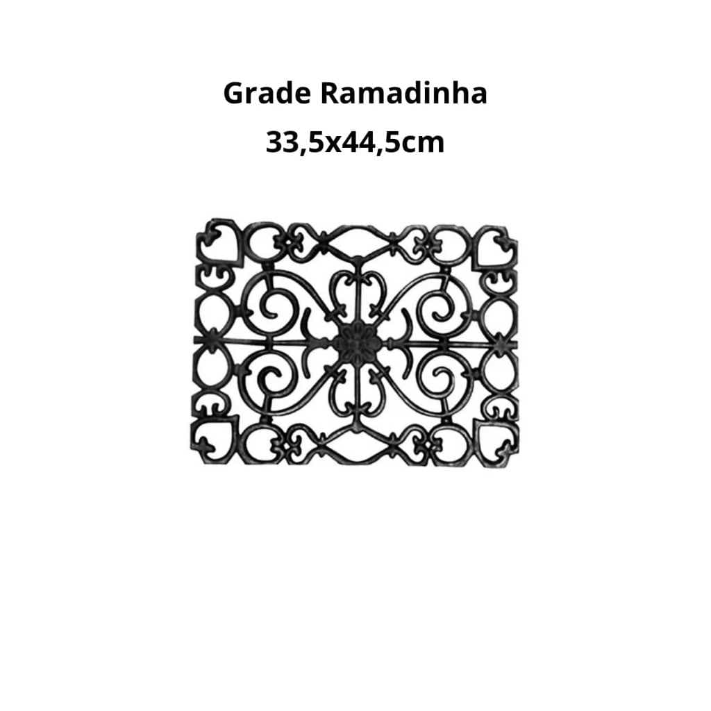 Grade de Portão / Sacada Rústica em Ferro Fundido - Modelo [RAMADINHA] - Peça Artesanal Decoração