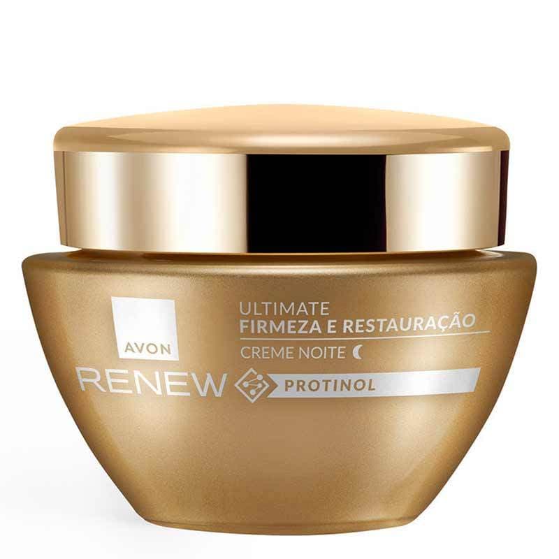 Avon Renew Ultimate Creme Antissinais 45+ Noite – Firmeza, Hidratação e Proteção 50g com Protinol™